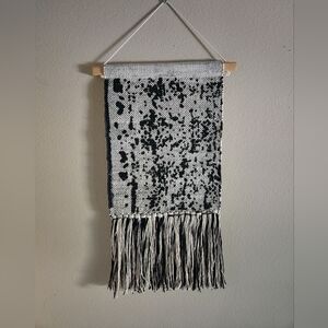 World Market ivory and black wall hanging art